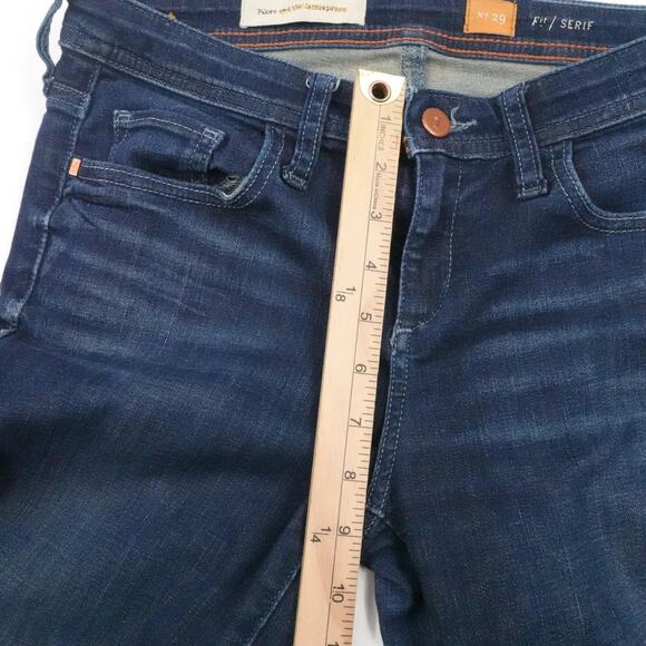 Pilcro Serif Jeans Womens 29‎ Blue Stretch Denim Mid Rise Straight Leg Dark Wash - Picture 6 of 16